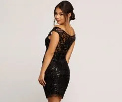 Windsor. Carina Sequined Mesh Mini Dress 7 Windsor. Carina Sequined Mesh Mini Dress -Formal Dresses Online Shop 05001 0014 3 47f9d3ce 8b61 4361 916e 2b32304b5e30