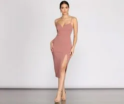 Windsor. Candace Crepe Midi Dress