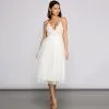 Windsor. Olivia Eyelash Lace Tulle Party Dress