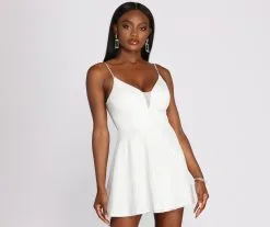 Windsor. Carmela Metallic Shine Party Dress