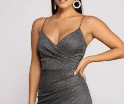 Windsor. Penny Formal Woven Glitter Asymmetrical Mini Dress -Formal Dresses Online Shop 05001 0470 3 a1238eea 8875 4068 a619 e53609a176a5