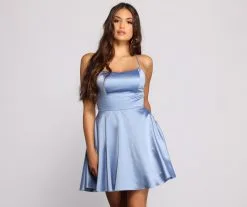 Windsor. Sonya Satin Dress -Formal Dresses Online Shop 05001 0502 1