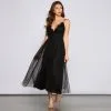 Windsor. Poppy Formal Scalloped Lace A-Line Dress