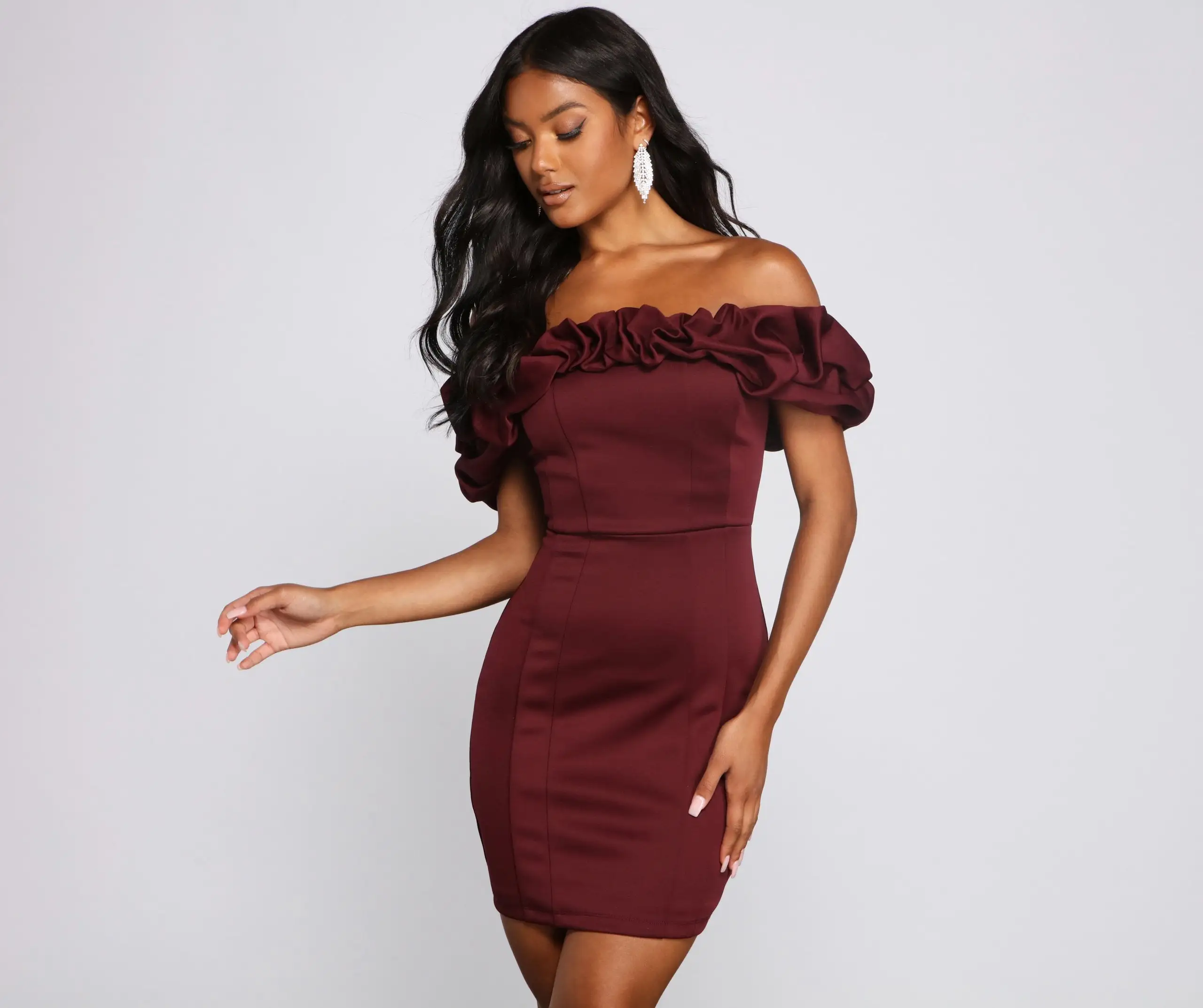 Windsor. Kiari Formal Off The Shoulder Ruffled Dress 11 Windsor. Kiari Formal Off The Shoulder Ruffled Dress - Image 9