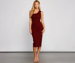 Windsor. Alessandra Formal One-Shoulder Midi Dress -Formal Dresses Online Shop 05001 0692 3 3