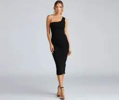 Windsor. Alessandra Formal One-Shoulder Midi Dress 46 Windsor. Alessandra Formal One-Shoulder Midi Dress -Formal Dresses Online Shop 05001 0696 1 2