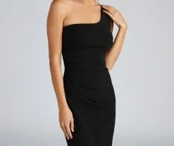 Windsor. Alessandra Formal One-Shoulder Midi Dress -Formal Dresses Online Shop 05001 0696 3 3