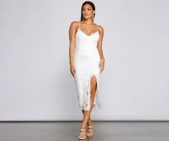 Windsor. Seraphina Formal Sleeveless Lace Midi Dress -Formal Dresses Online Shop 05001 0780 1