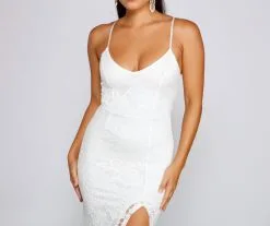 Windsor. Seraphina Formal Sleeveless Lace Midi Dress -Formal Dresses Online Shop 05001 0780 3