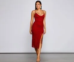 Windsor. Seraphina Formal Sleeveless Lace Midi Dress -Formal Dresses Online Shop 05001 0782 4