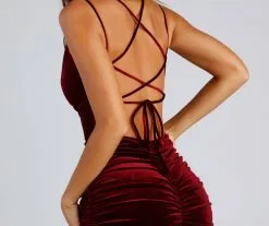 Windsor. Raven Ruched Velvet Bodycon Mini Dress -Formal Dresses Online Shop 05001 0858 4 d6044560 5852 4618 b6f4 960ae094d547