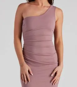 Windsor. Alessandra Formal One-Shoulder Midi Dress 77 Windsor. Alessandra Formal One-Shoulder Midi Dress -Formal Dresses Online Shop 05001 0927 4 2