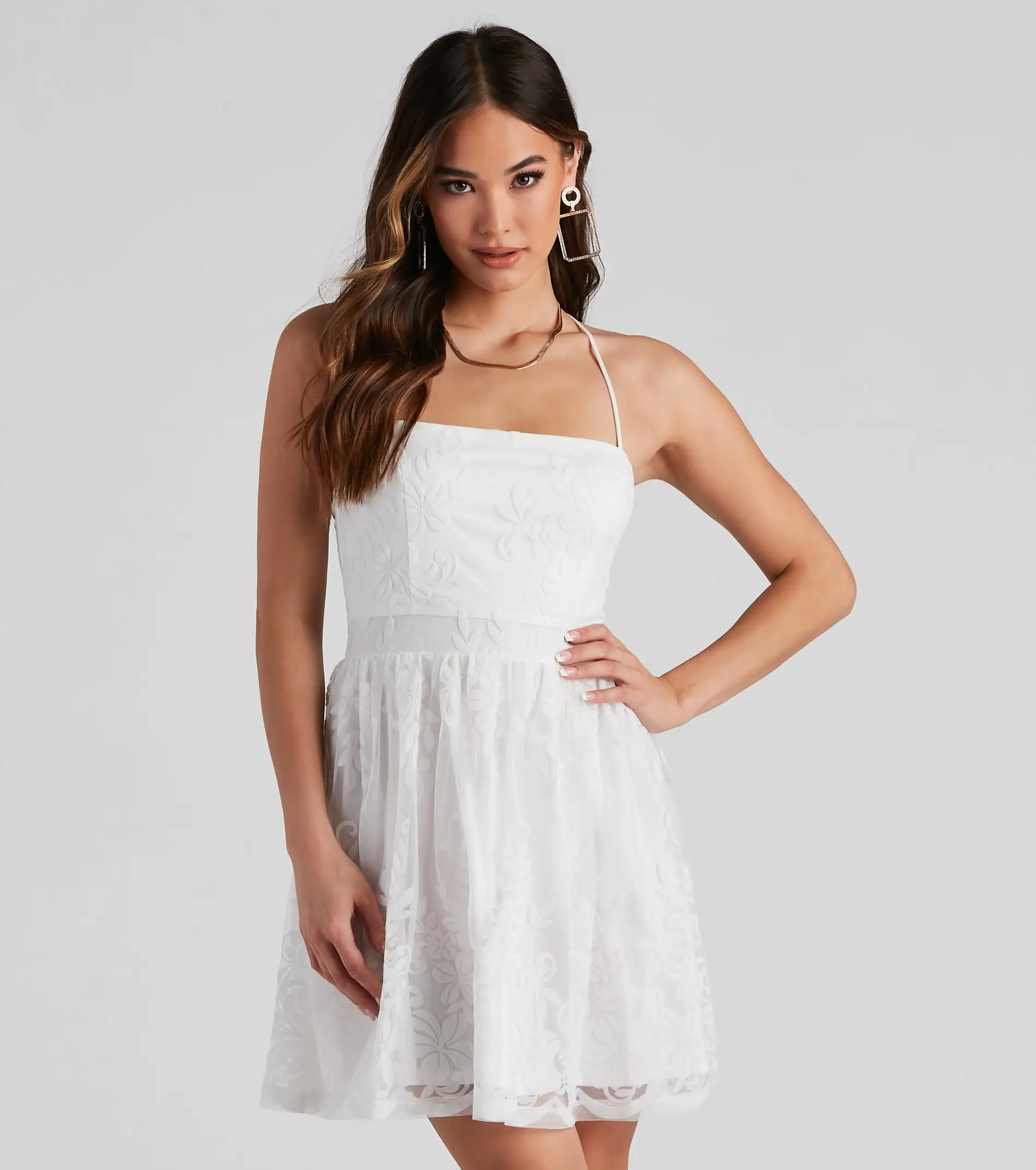 Windsor. Willa Flocked Velvet Party Dress 3 Windsor. Willa Flocked Velvet Party Dress