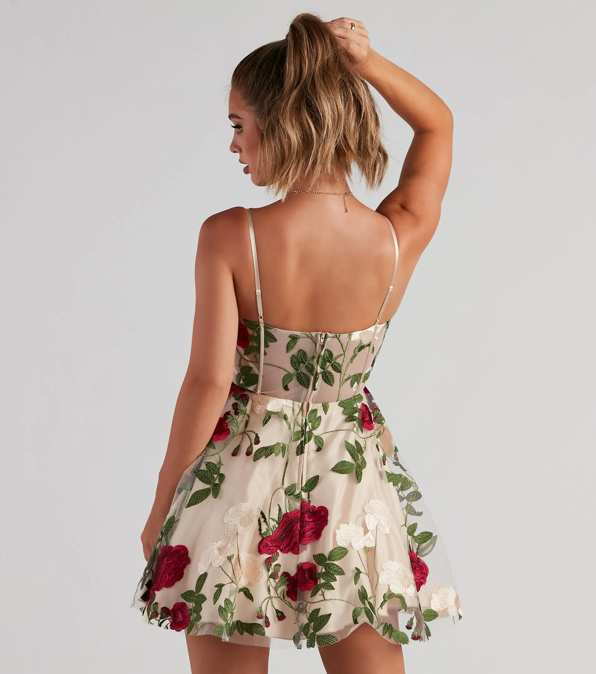 Windsor. Darcie Floral Bustier Party Dress 5 Windsor. Darcie Floral Bustier Party Dress - Image 3