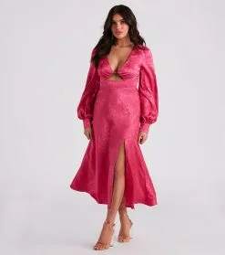 Windsor. Kacy Formal Satin Cutout Midi Dress -Formal Dresses Online Shop 05001 1552 3 dc4aeba9 52fc 4e60 9359 cc4bbcaa22c0