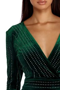 Windsor. Cassie Velvet Wrap Dress -Formal Dresses Online Shop 05001 3437 4