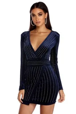 Windsor. Cassie Velvet Wrap Dress -Formal Dresses Online Shop 05001 3484 1