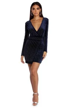 Windsor. Cassie Velvet Wrap Dress -Formal Dresses Online Shop 05001 3484 2