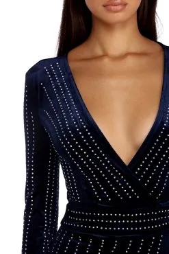 Windsor. Cassie Velvet Wrap Dress -Formal Dresses Online Shop 05001 3484 4