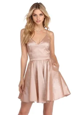 Windsor. Cheyenne Taffeta Skater Dress