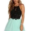 Windsor. Norah Formal Rhinestone Tulle Dress