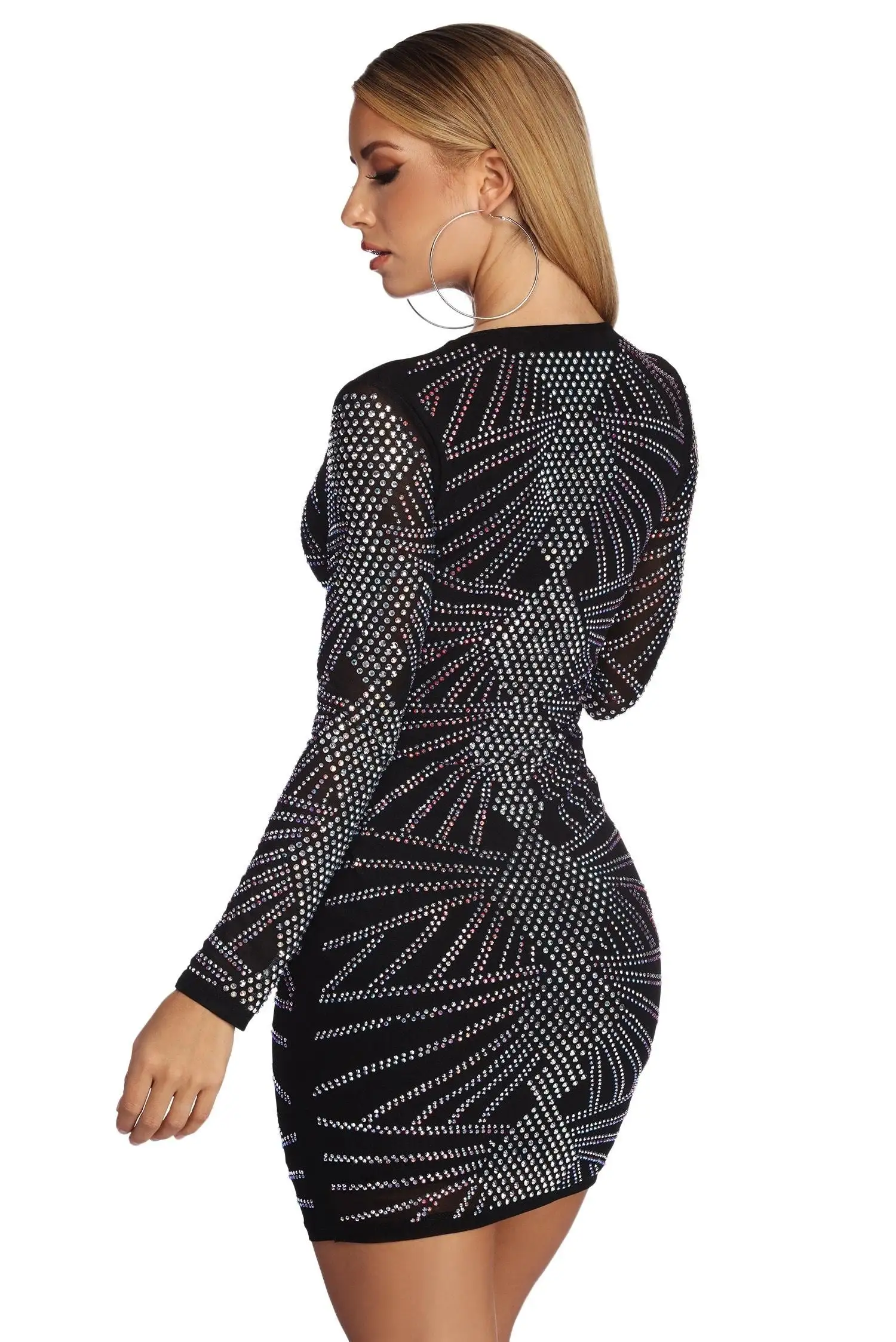 Windsor. Deandra Precious Heat Stone Bodycon Dress 5 Windsor. Deandra Precious Heat Stone Bodycon Dress - Image 3