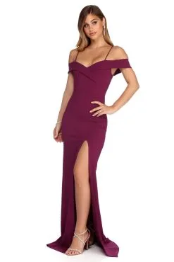 Windsor. Nat Formal High Slit Dress