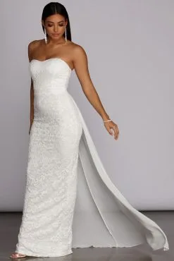 Windsor. Bailey Strapless Lace Dress -Formal Dresses Online Shop 05002 0050 3