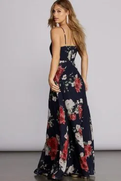 Windsor. Marlena Floral Chiffon Gown -Formal Dresses Online Shop 05002 0073 3 f6328e54 9ab2 4bda 98c7 784f91f8a5ae