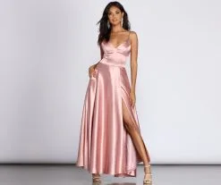 Windsor. Ryder Satin A-Line Gown