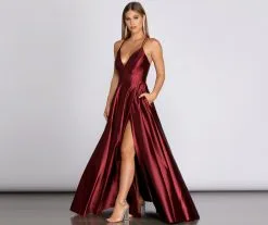 Windsor. Priscilla Satin Evening Gown -Formal Dresses Online Shop 05002 0192 3