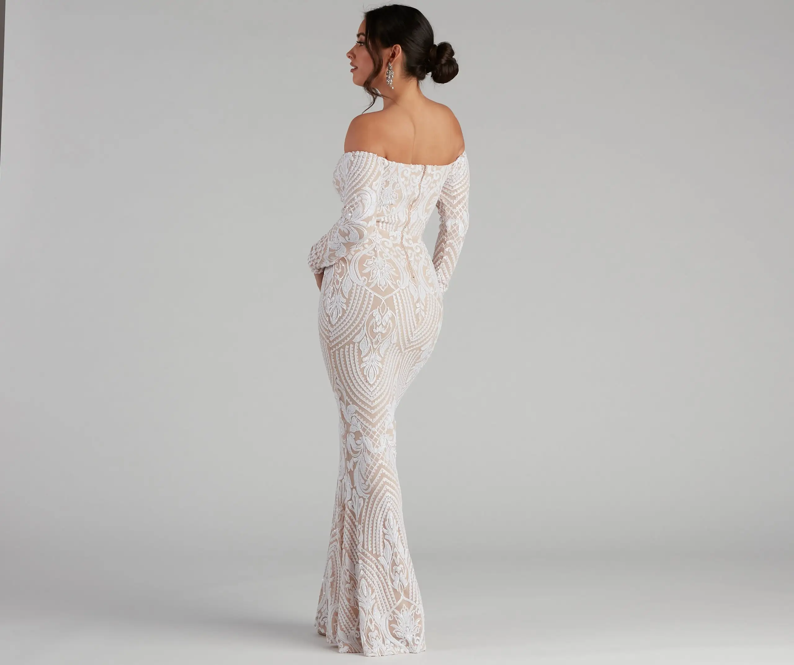 Windsor. Sierra Sequin Off The Shoulder Formal Dress 4 Windsor. Sierra Sequin Off The Shoulder Formal Dress - Image 2