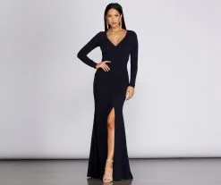 Windsor. Tulip Lace Up Evening Gown