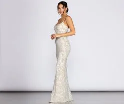 Windsor. Odessa Sequin Mesh Evening Gown -Formal Dresses Online Shop 05002 0292 3