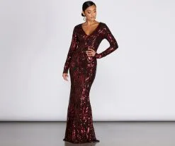 Windsor. Cecile Sequin Formal Gown -Formal Dresses Online Shop 05002 0310 2