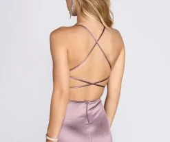 Windsor. Nola Darling Satin Evening Gown -Formal Dresses Online Shop 05002 0352 2