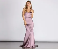Windsor. Nola Darling Satin Evening Gown -Formal Dresses Online Shop 05002 0352 3