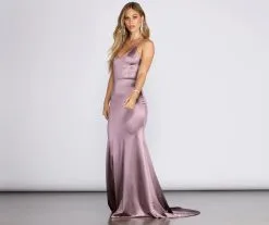Windsor. Nola Darling Satin Evening Gown -Formal Dresses Online Shop 05002 0352 4