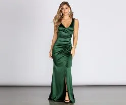 Windsor. Adeline Formal Satin Dress -Formal Dresses Online Shop 05002 0357 3