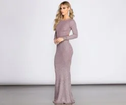 Windsor. Nohemi Open Back Glitter Dress -Formal Dresses Online Shop 05002 0383 4