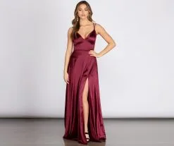Windsor. Monique Formal Satin A-Line Dress -Formal Dresses Online Shop 05002 0388 3