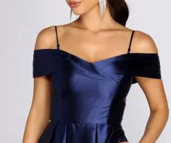 Windsor. Palmer Formal Satin Wrap Dress -Formal Dresses Online Shop 05002 0393 5
