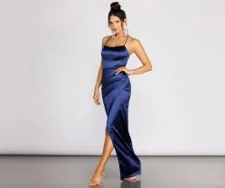 Windsor. Alvira Satin Evening Wrap Gown -Formal Dresses Online Shop 05002 0396 4 9dd6be3b 48ce 48fb 9179 43160bf3e758