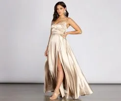 Windsor. Kristen Satin A-Line Evening Gown -Formal Dresses Online Shop 05002 0400 4 4dfcd362 1f37 496b 8093 2b201917711c