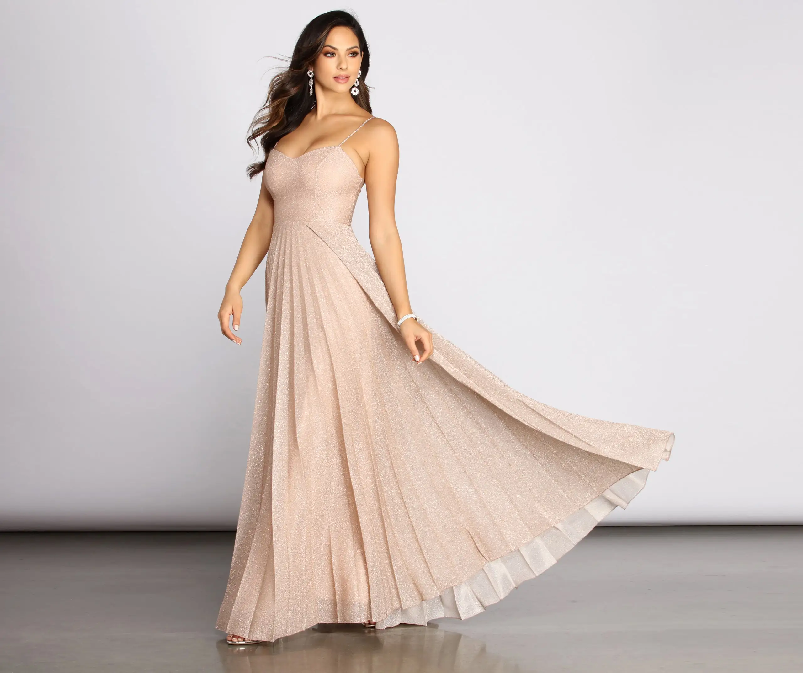 Windsor. Lisa Glitter Lurex A-Line Dress 3 Windsor. Lisa Glitter Lurex A-Line Dress