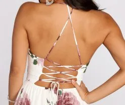 Windsor. Gal Lace Up Back Chiffon Floral A-Line Dress -Formal Dresses Online Shop 05002 0430 4 7a3578ed 39fa 453b 8ddb ec6120dfa2c7