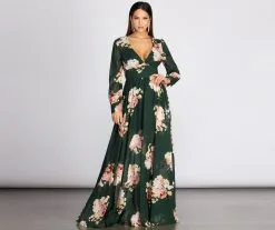 Windsor. Irina Floral Chiffon A-Line Dress