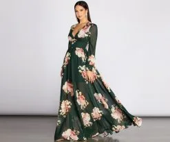 Windsor. Irina Floral Chiffon A-Line Dress -Formal Dresses Online Shop 05002 0460 3