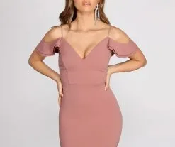 Windsor. Reese Double Ruffle Off Shoulder Mermaid Dress -Formal Dresses Online Shop 05002 0473 4