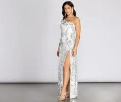 Windsor. Melinda One Shoulder Sequin Dress -Formal Dresses Online Shop 05002 0535 5 5e4accf3 67b4 4260 b6f7 3419f145d20b